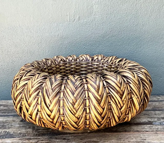 Vintage Handcrafted Rattan Centerpiece — additional photo 3