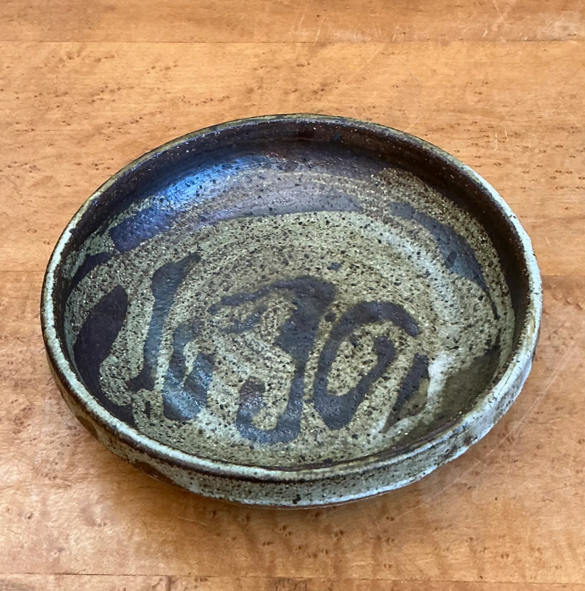 Vintage Abstract Design Pottery Plate — additional photo 6