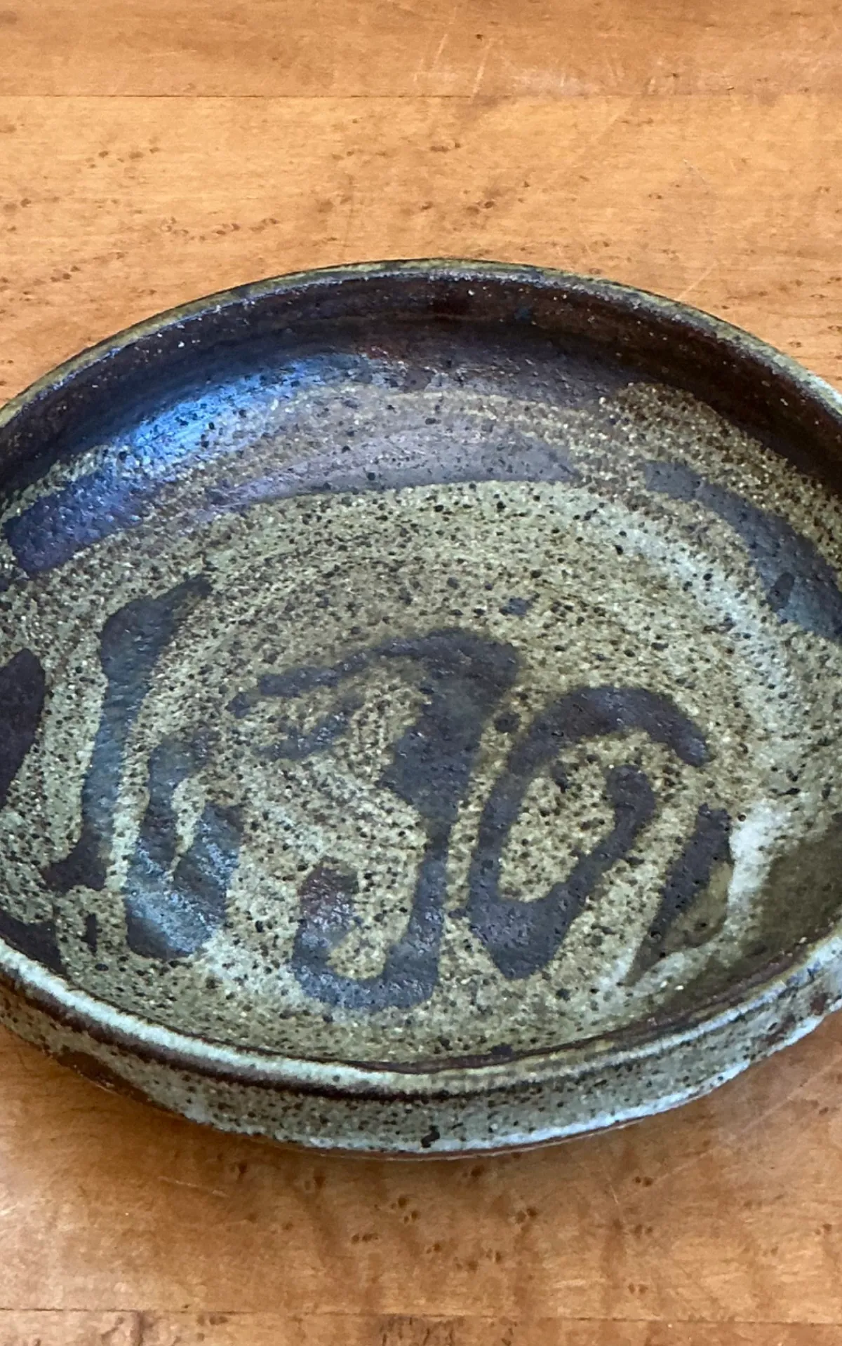 Vintage Abstract Design Pottery Plate — additional photo 6