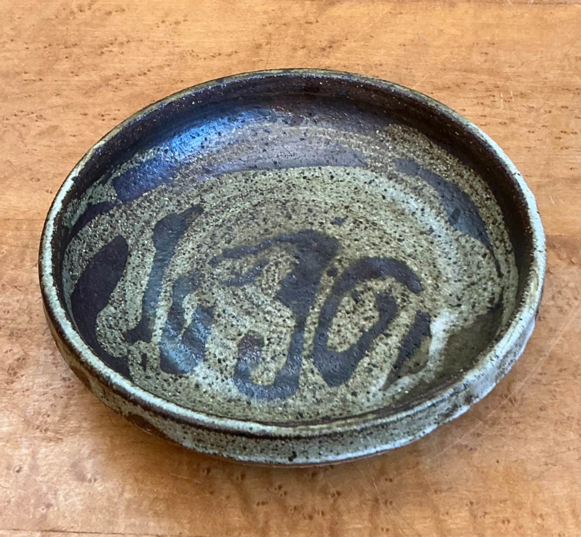 Vintage Abstract Design Pottery Plate — additional photo 7