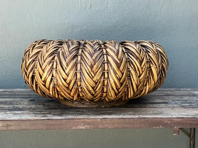 Vintage Handcrafted Rattan Centerpiece — additional photo 5