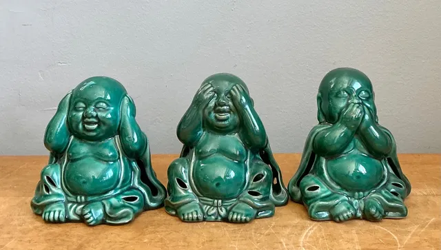 Vintage Ceramic Buddha Figurines - Set of 3 — additional photo 7