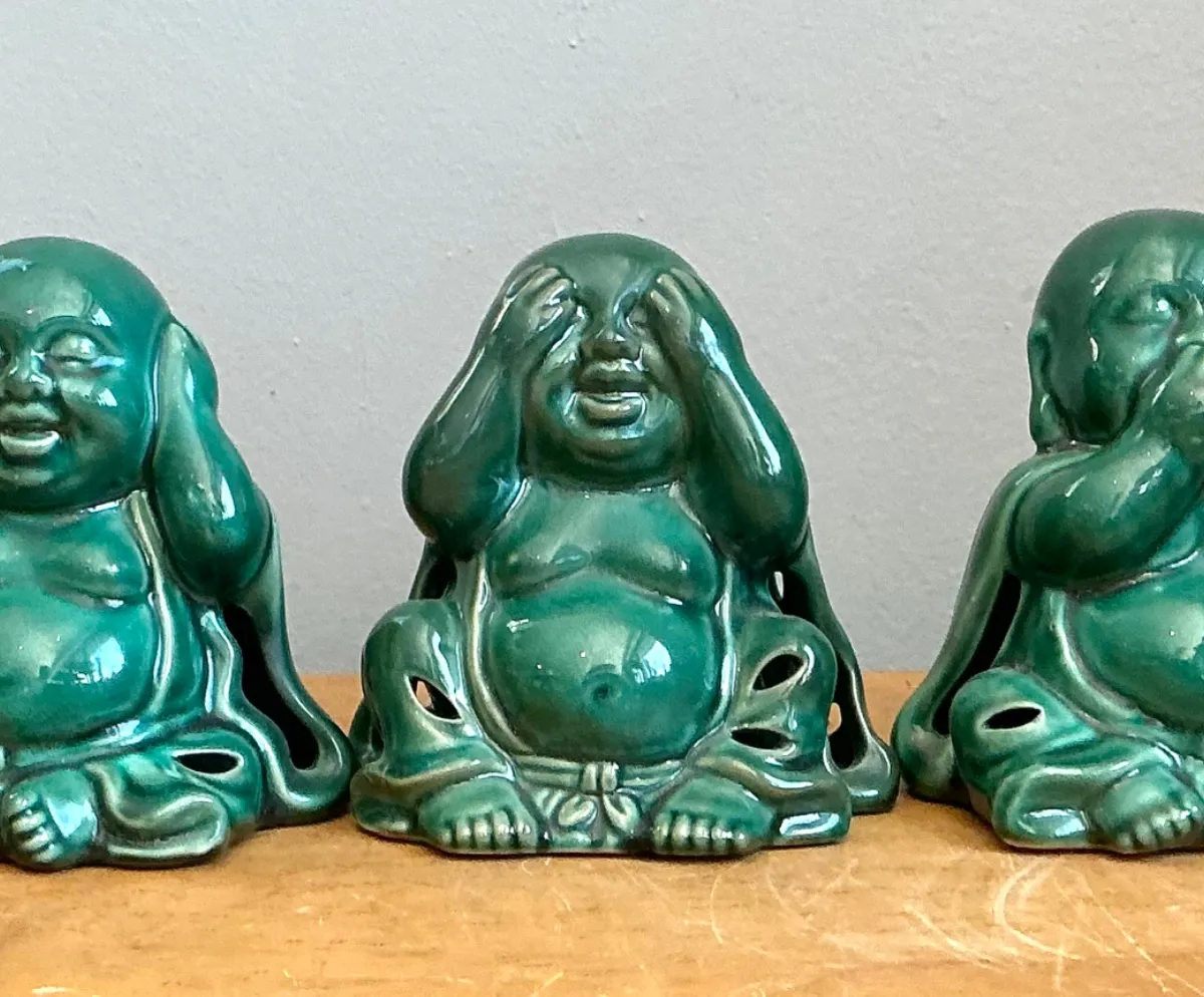 Vintage Ceramic Buddha Figurines - Set of 3 — additional photo 4