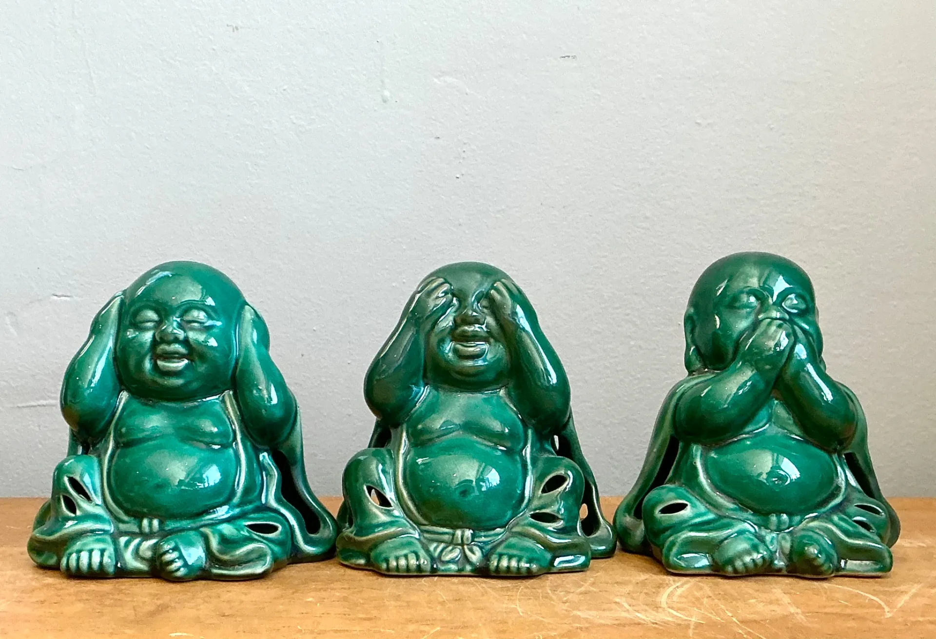 Vintage Ceramic Buddha Figurines - Set of 3 — additional photo 5