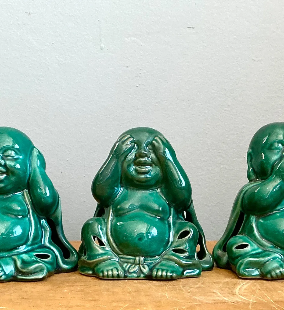 Vintage Ceramic Buddha Figurines - Set of 3 — additional photo 5