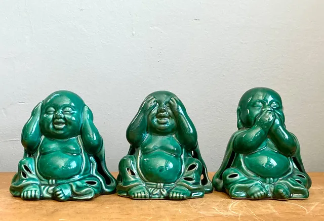 Vintage Ceramic Buddha Figurines - Set of 3 — additional photo 5