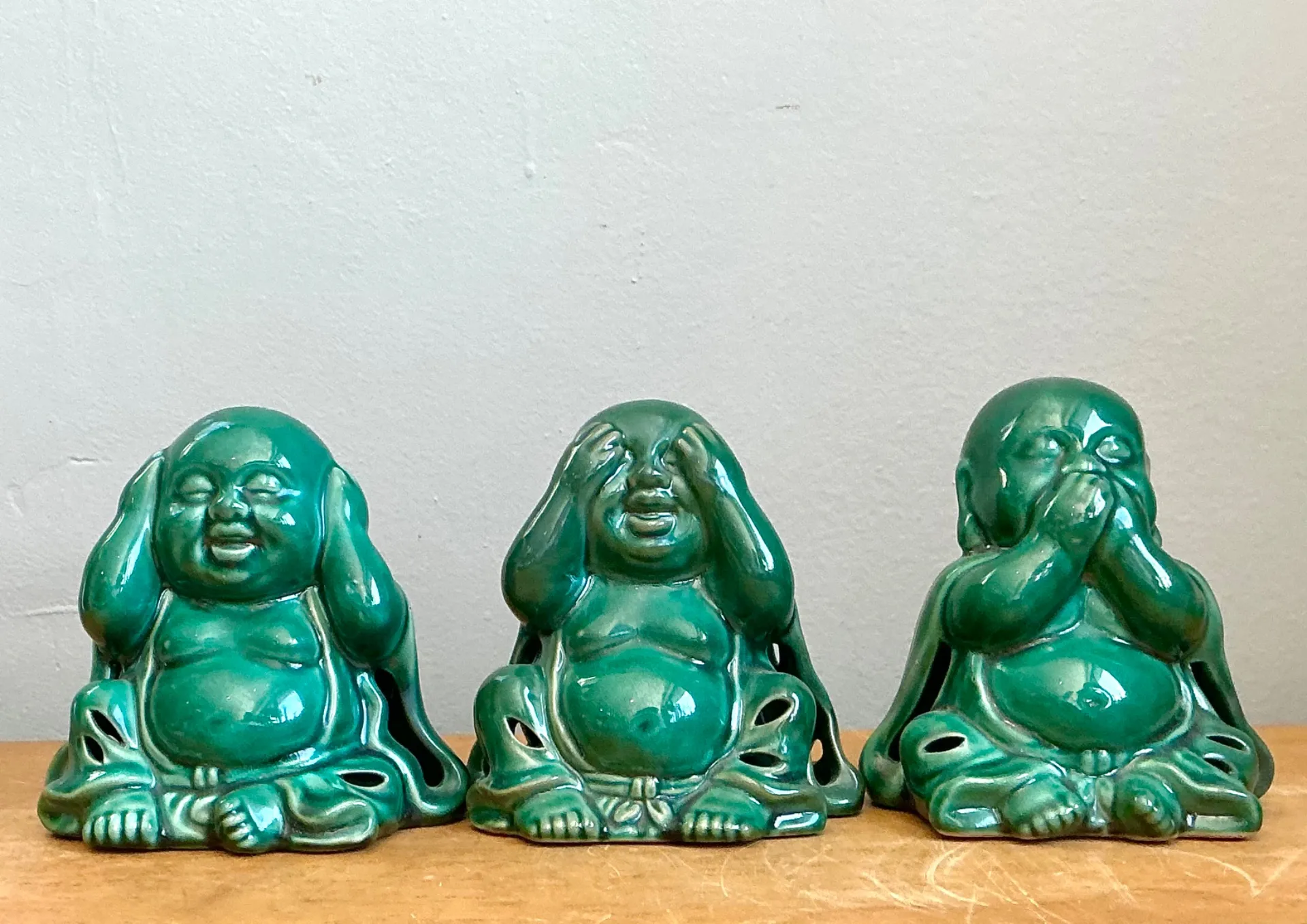 Vintage Ceramic Buddha Figurines - Set of 3 — additional photo 6