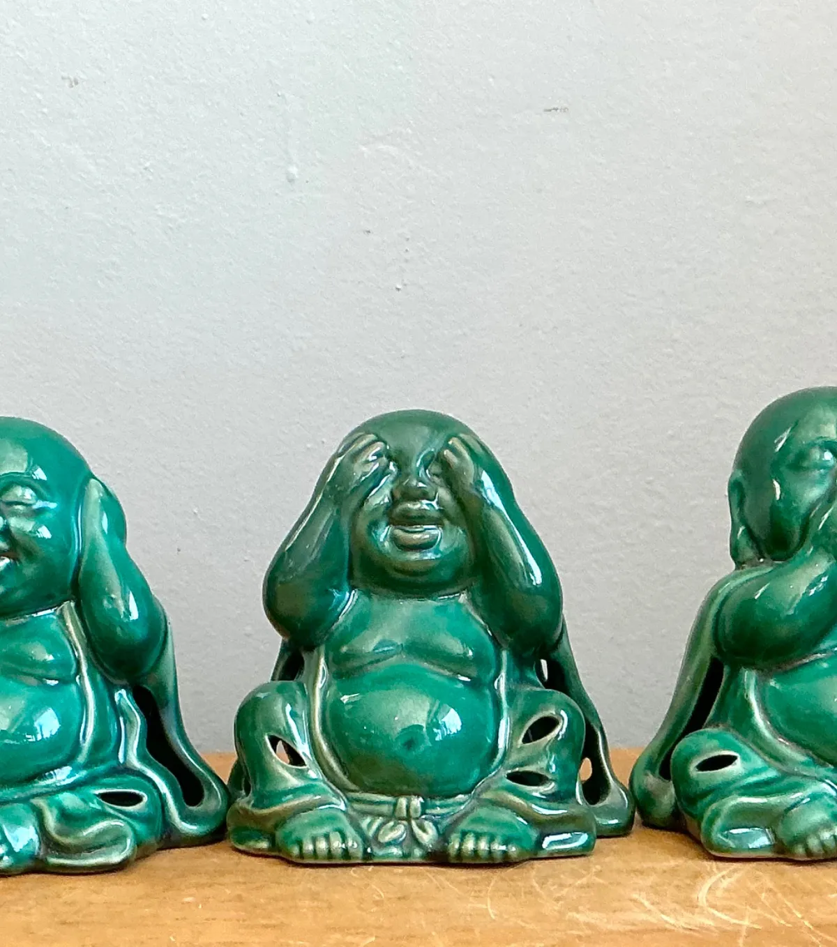 Vintage Ceramic Buddha Figurines - Set of 3 — additional photo 6