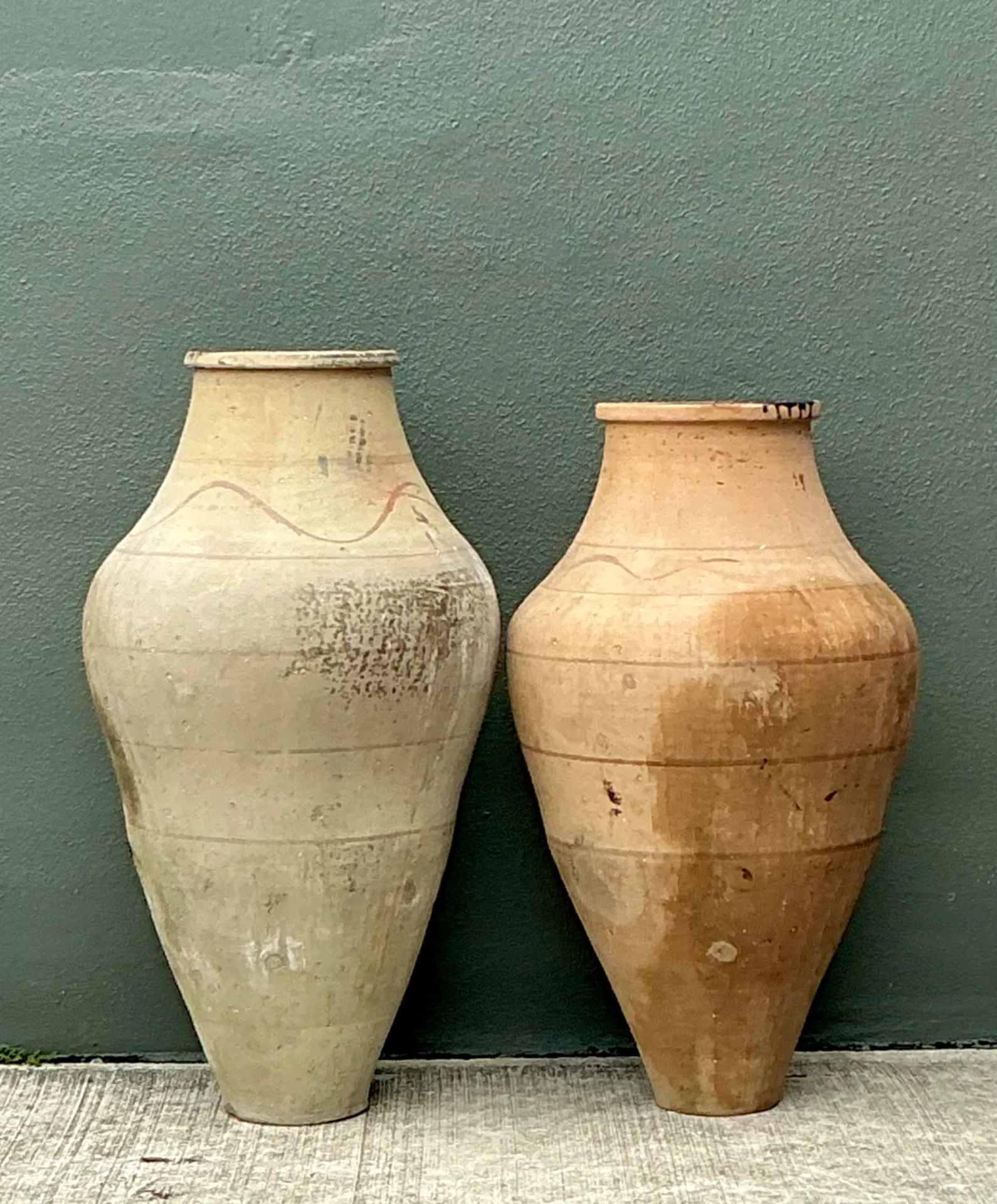 Vintage Monumental Turkish Terracotta Vessels - A Pair — additional photo 7