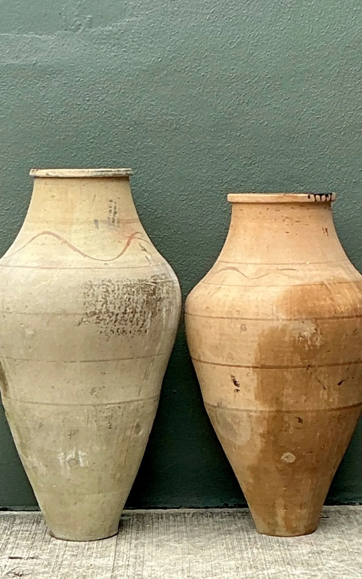 Vintage Monumental Turkish Terracotta Vessels - A Pair — additional photo 7