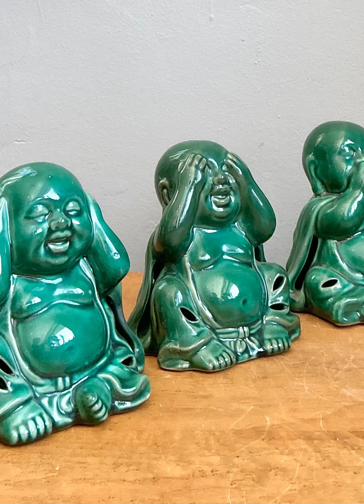 Vintage Ceramic Buddha Figurines - Set of 3 — additional photo 3