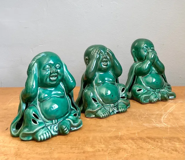Vintage Ceramic Buddha Figurines - Set of 3 — additional photo 3