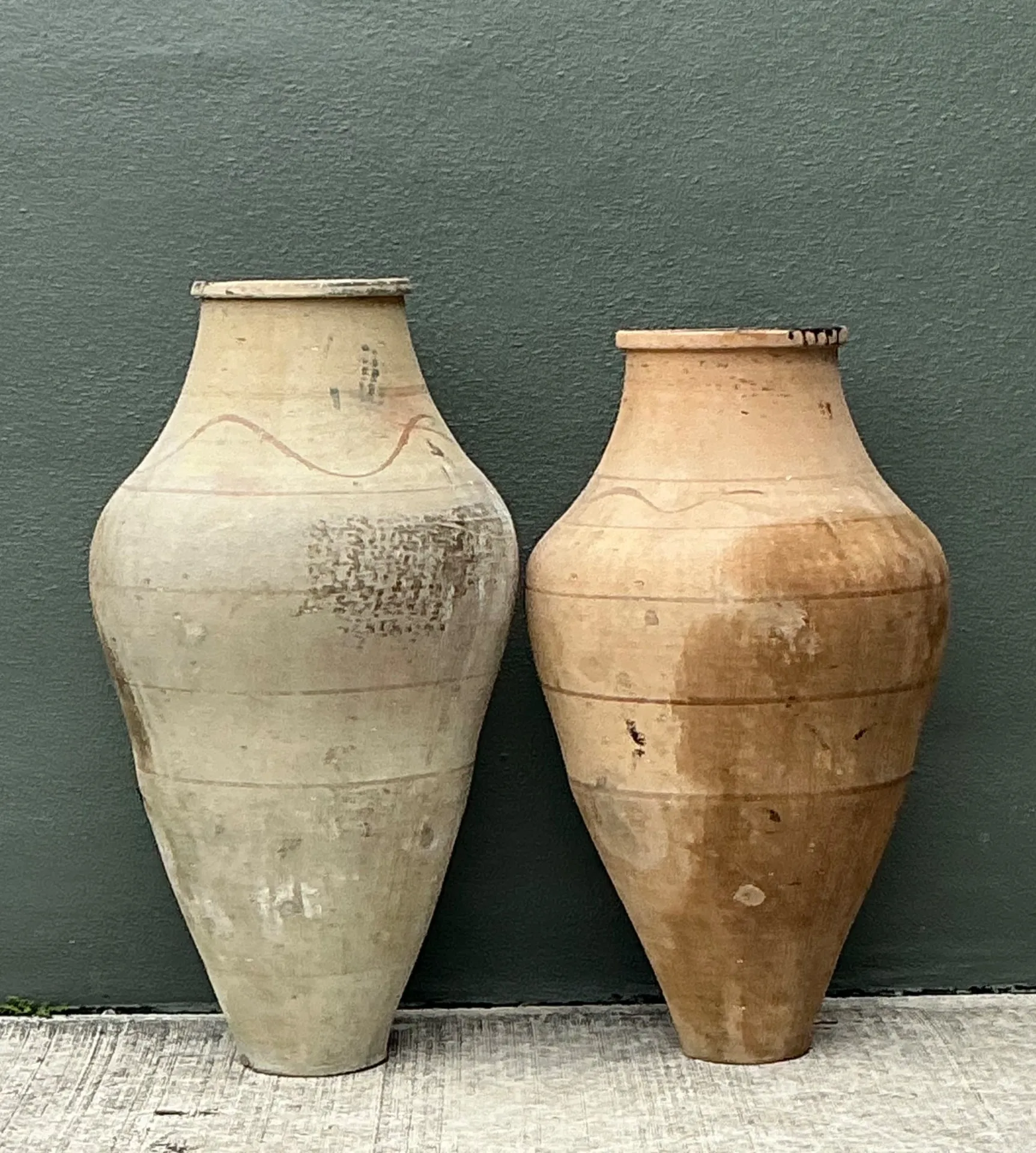 Vintage Monumental Turkish Terracotta Vessels - A Pair — additional photo 4
