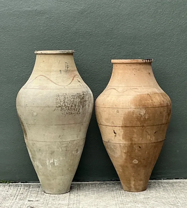 Vintage Monumental Turkish Terracotta Vessels - A Pair — additional photo 4