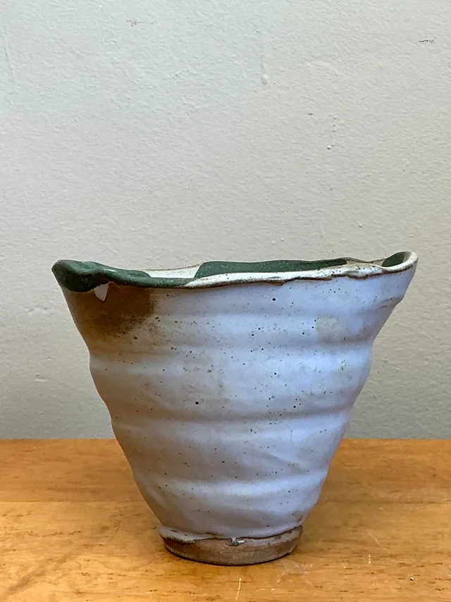 Vintage Abstract Stoneware Decorative Bowl — additional photo 3