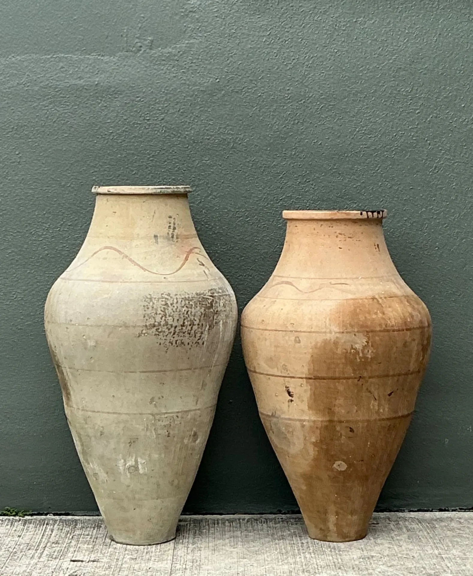 Vintage Monumental Turkish Terracotta Vessels - A Pair — additional photo 2