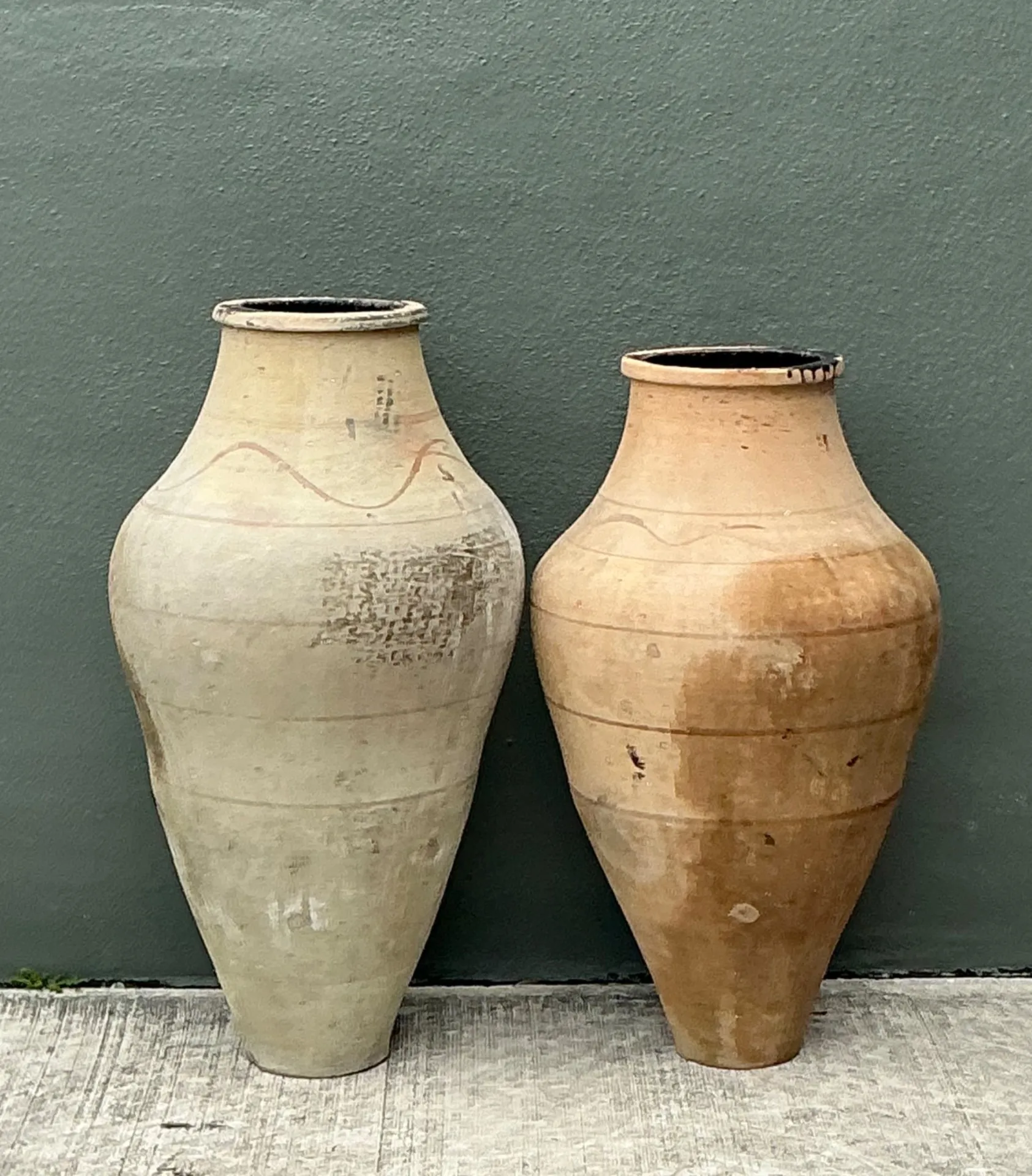 Vintage Monumental Turkish Terracotta Vessels - A Pair — additional photo 5