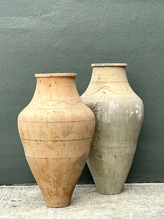 Vintage Monumental Turkish Terracotta Vessels - A Pair — additional photo 6