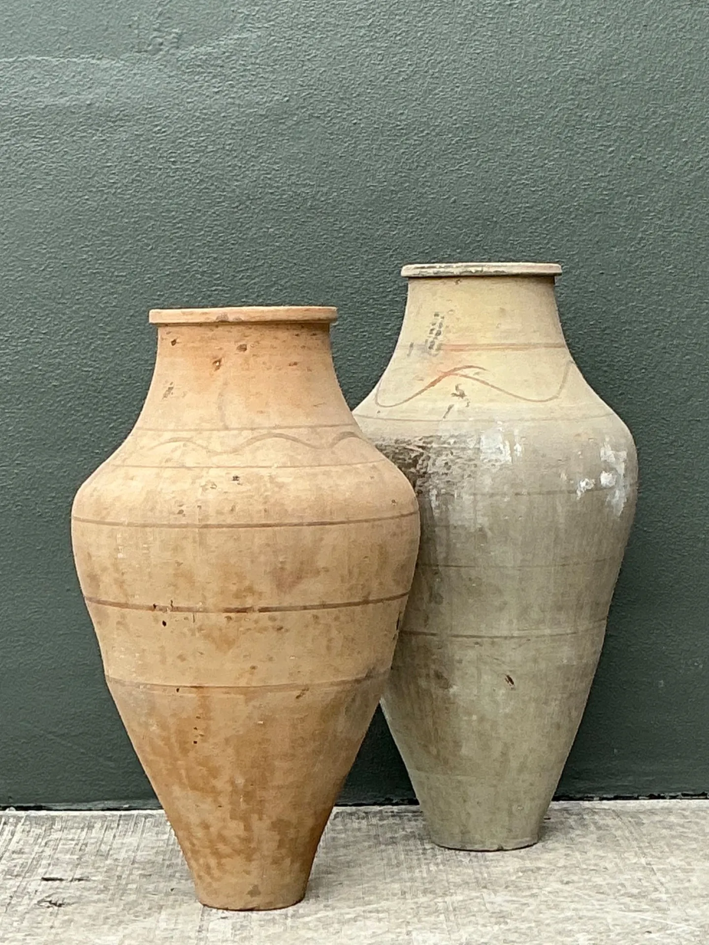 Vintage Monumental Turkish Terracotta Vessels - A Pair — additional photo 3