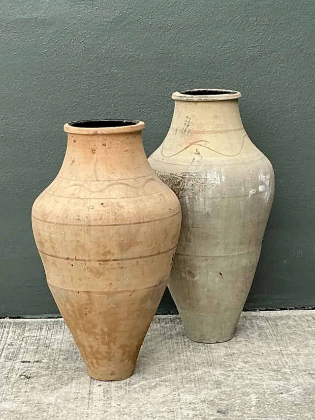 Vintage Monumental Turkish Terracotta Vessels - A Pair — additional photo 8