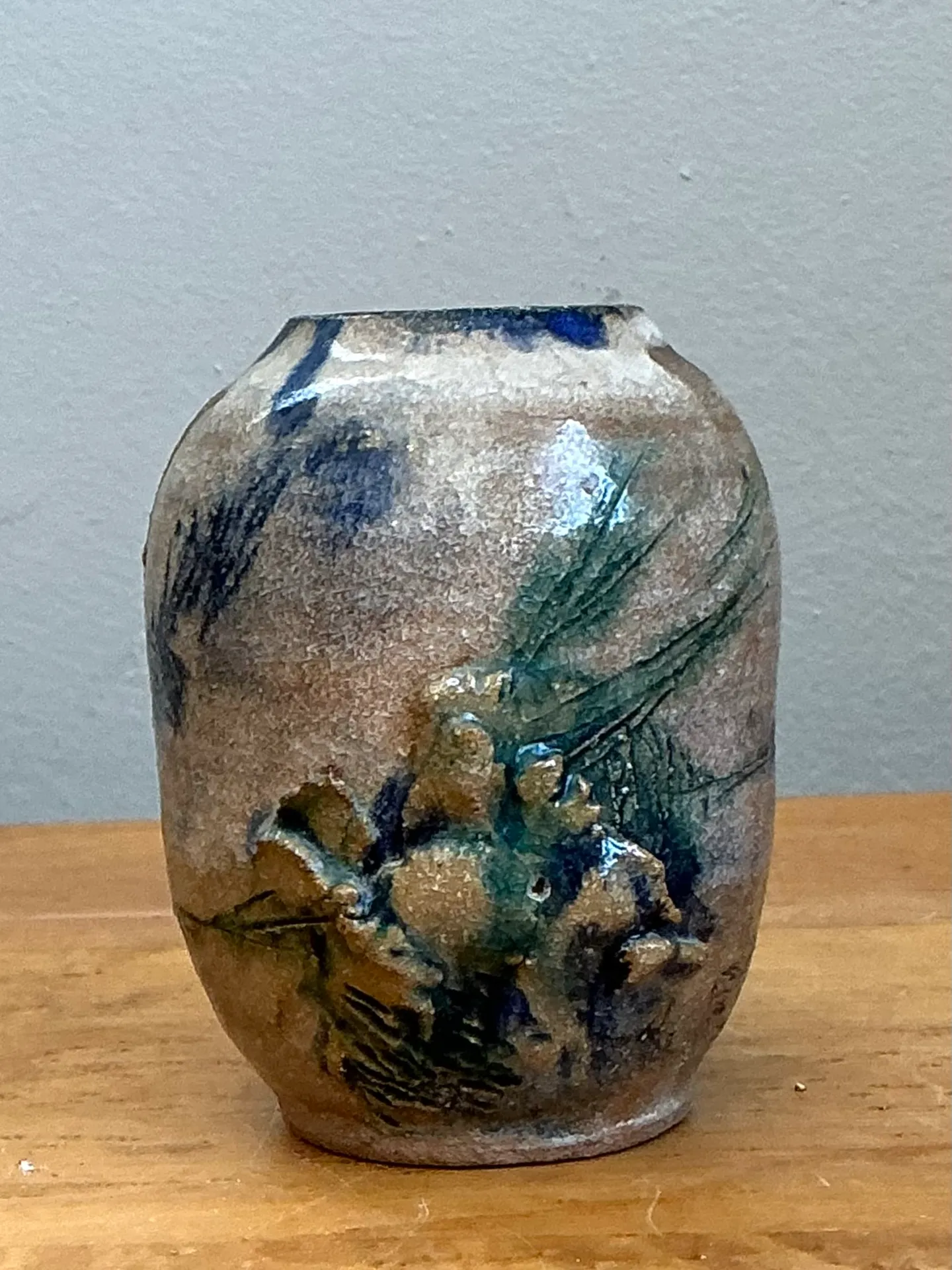 Vintage Abstract Glazed Pottery Vase — additional photo 2