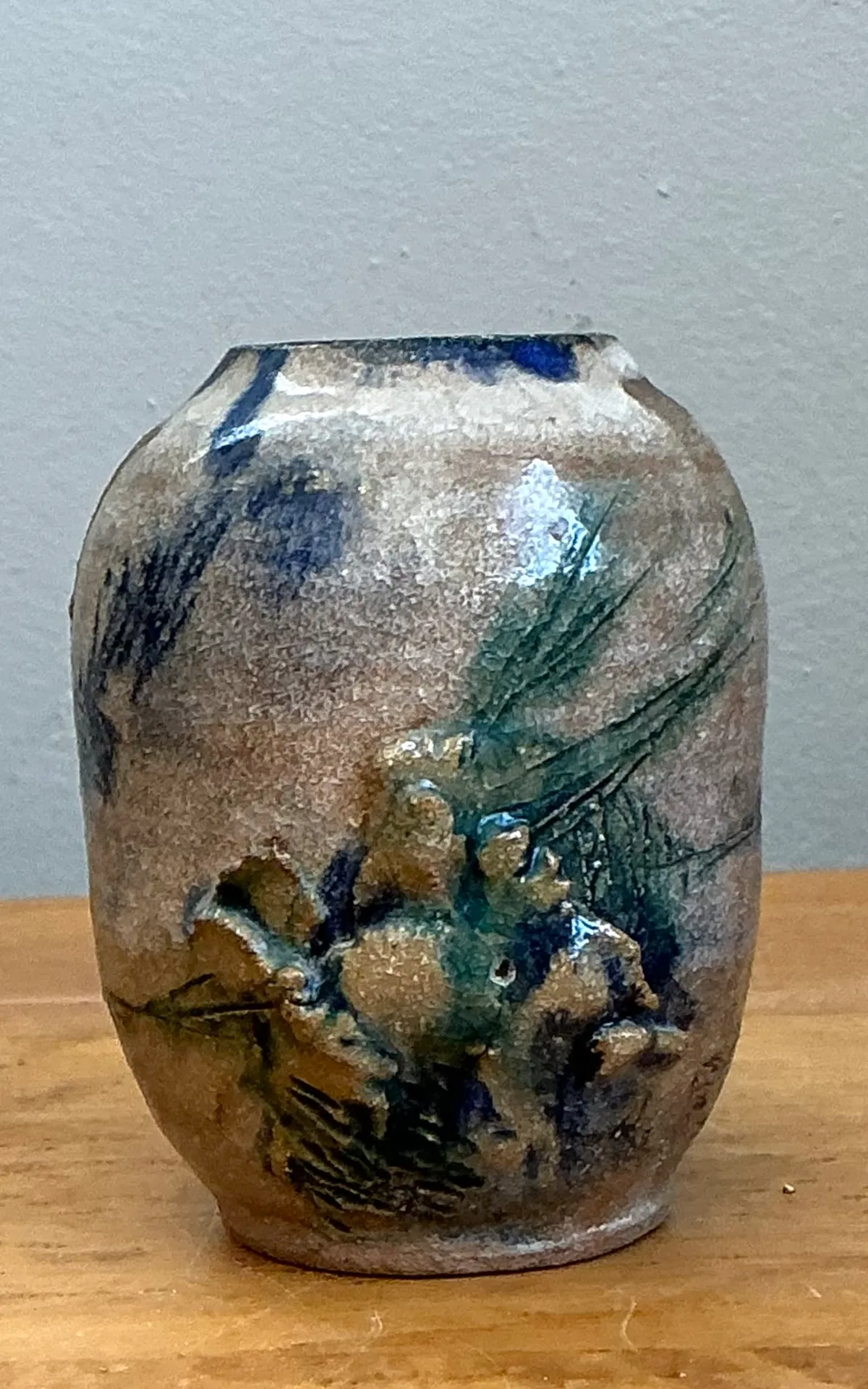 Vintage Abstract Glazed Pottery Vase — additional photo 2