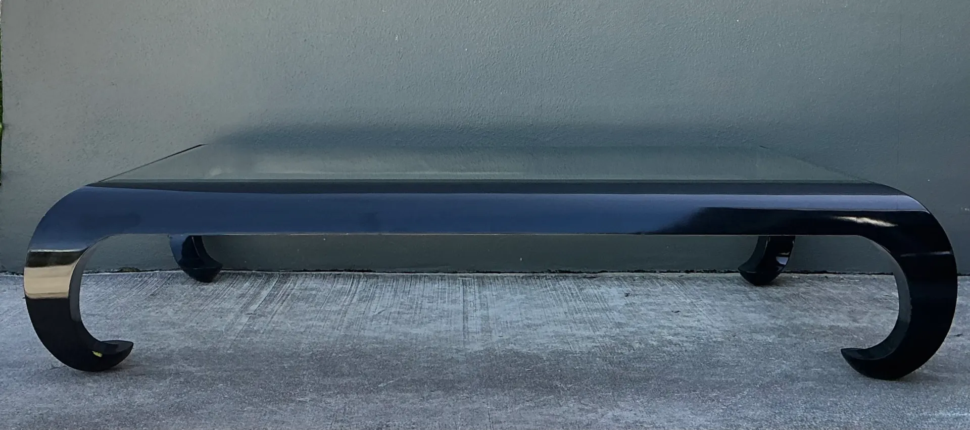Vintage Lacquer and Glass Coffee Table — additional photo 6
