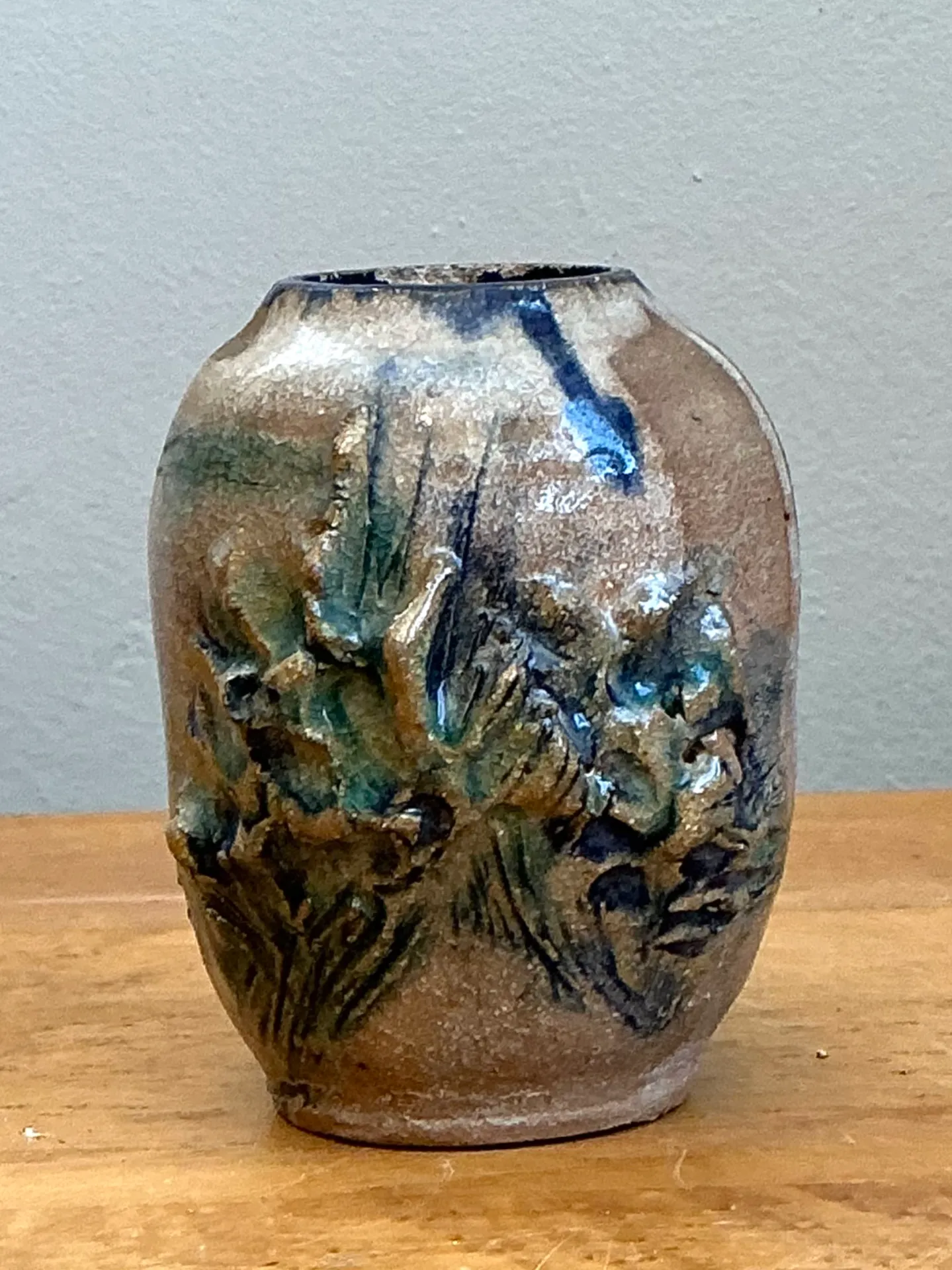Vintage Abstract Glazed Pottery Vase — additional photo 4
