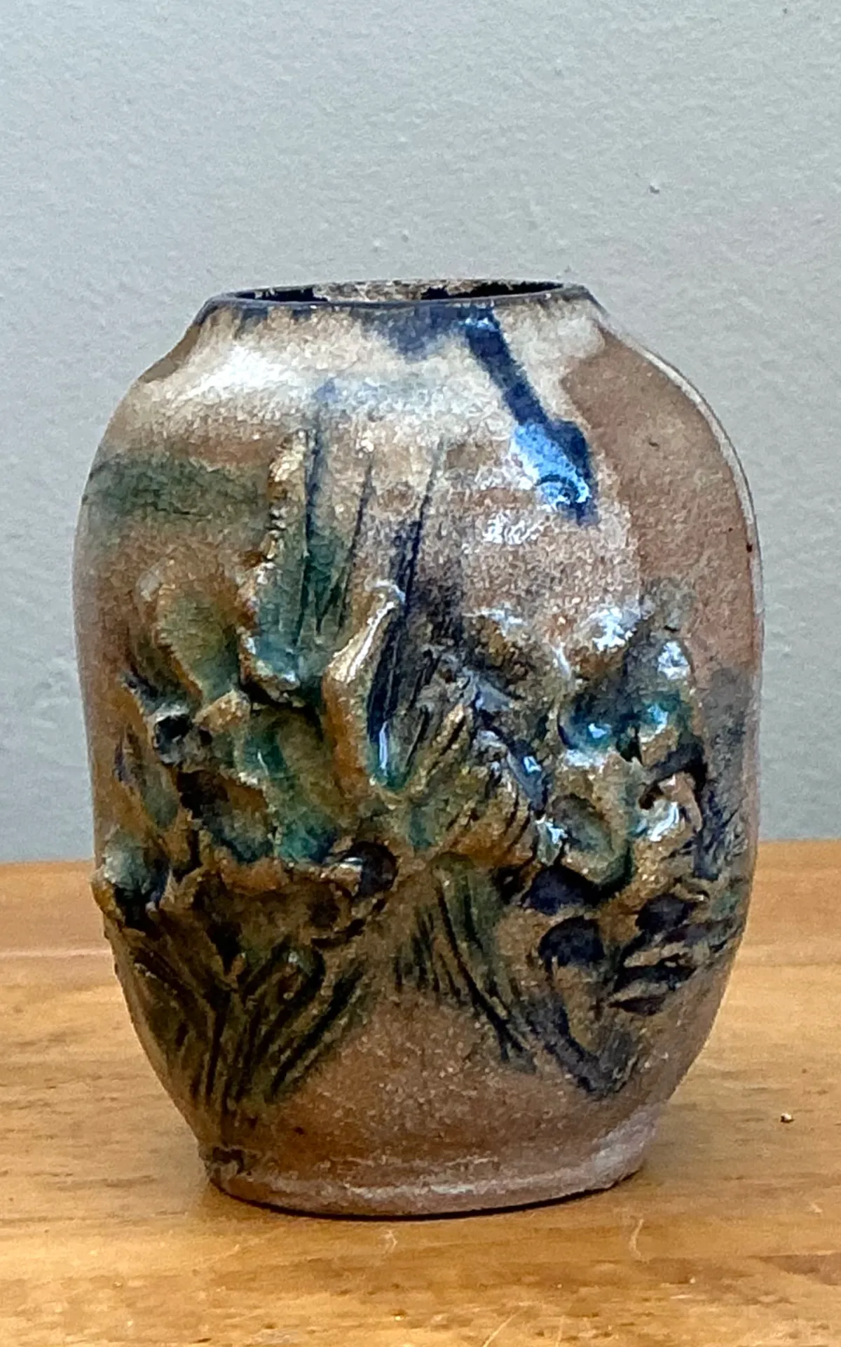 Vintage Abstract Glazed Pottery Vase — additional photo 4