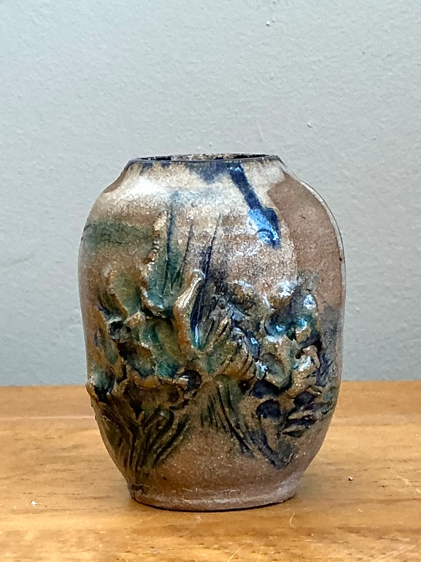 Vintage Abstract Glazed Pottery Vase — additional photo 7