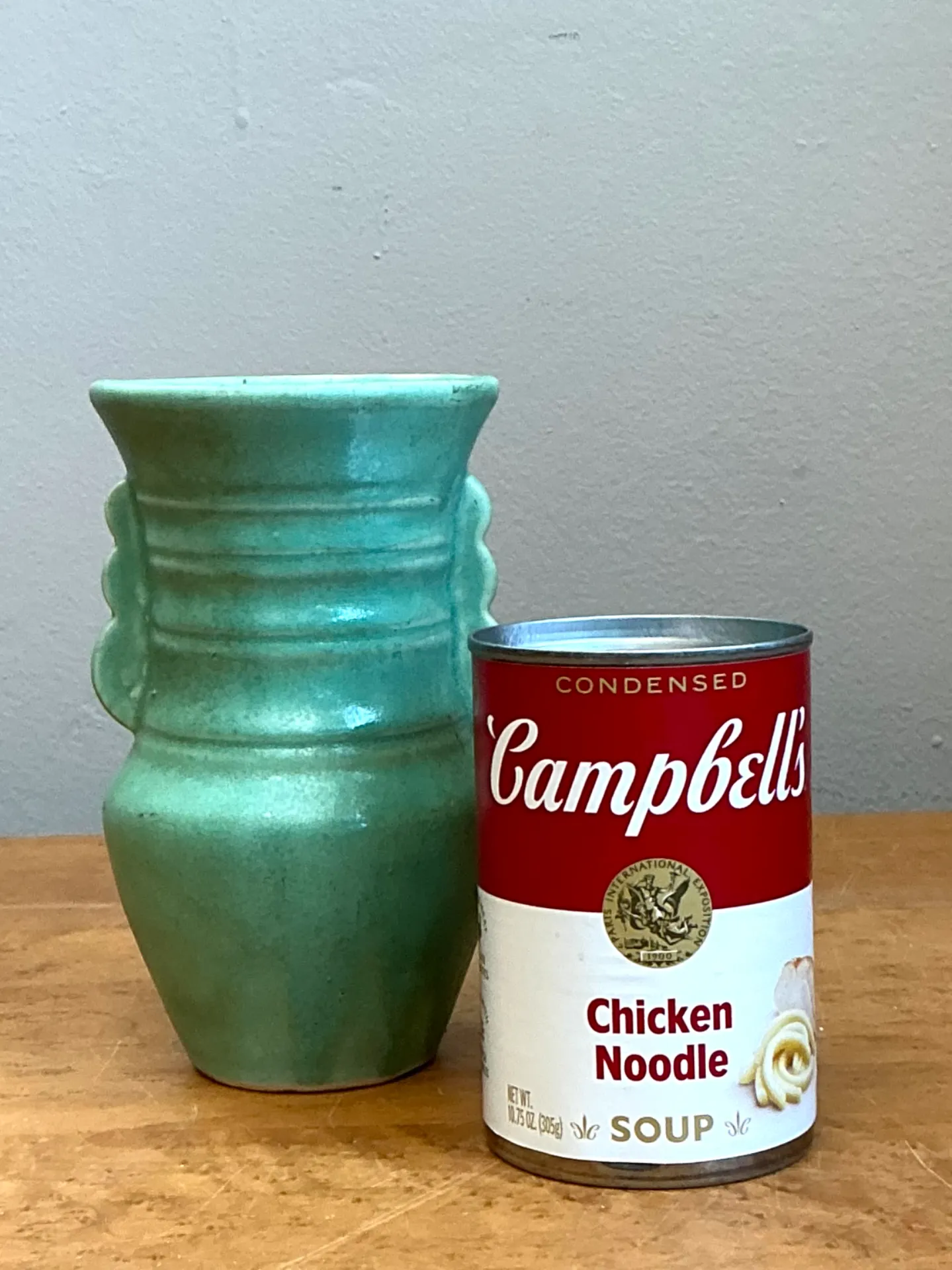 Vintage Turquoise Ceramic Pottery Vase — additional photo 2