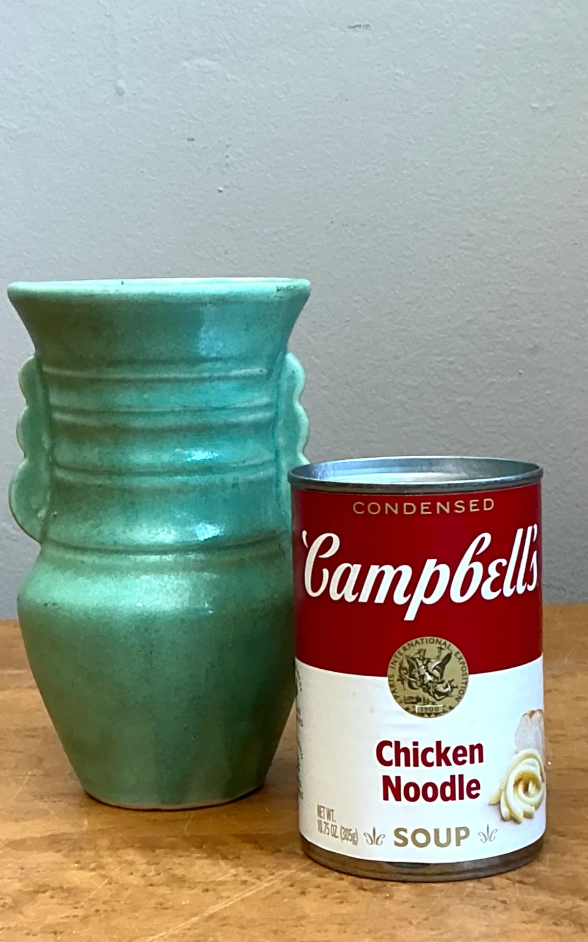 Vintage Turquoise Ceramic Pottery Vase — additional photo 2