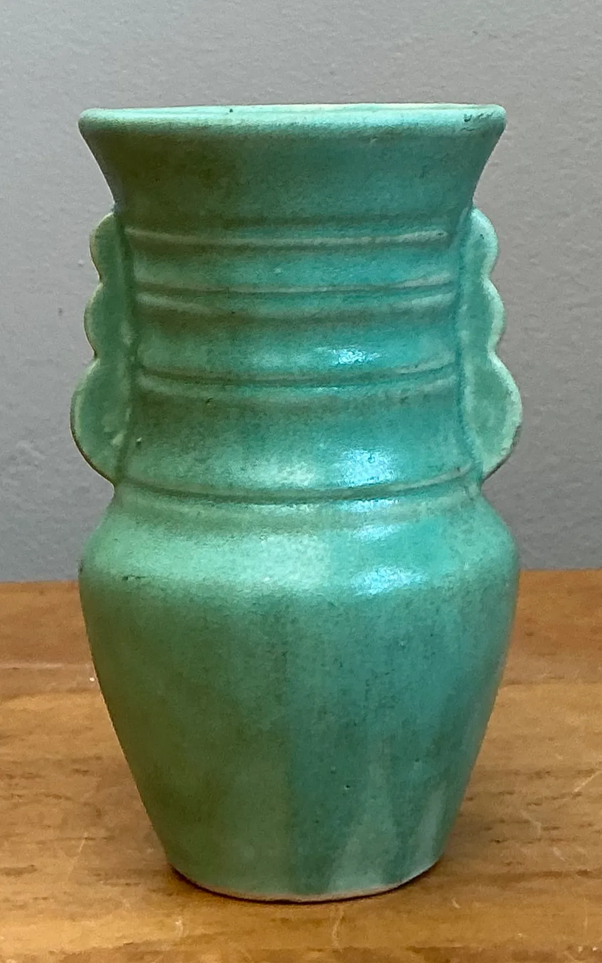 Vintage Turquoise Ceramic Pottery Vase