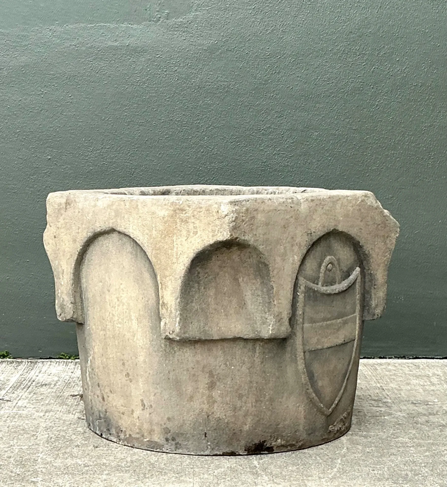 Vintage 19th Century Cast Stone Well Head — additional photo 3