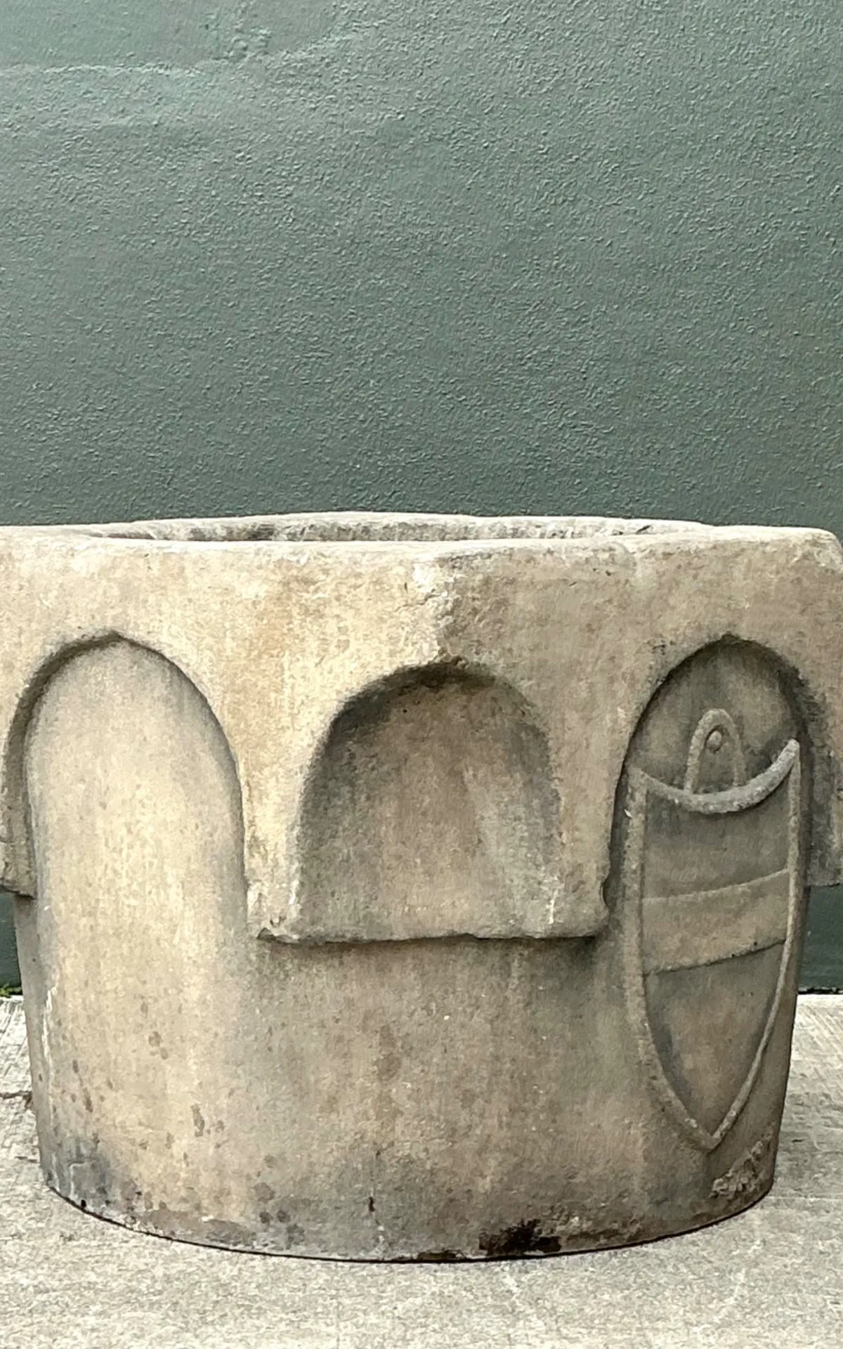 Vintage 19th Century Cast Stone Well Head — additional photo 3