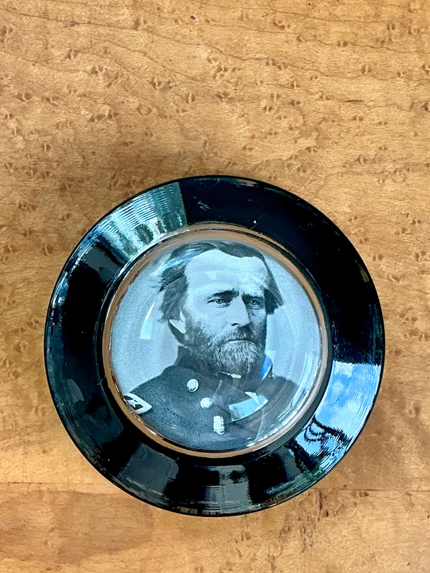 Vintage Glass Paperweight with Ulysses S. Grant Portrait — additional photo 6
