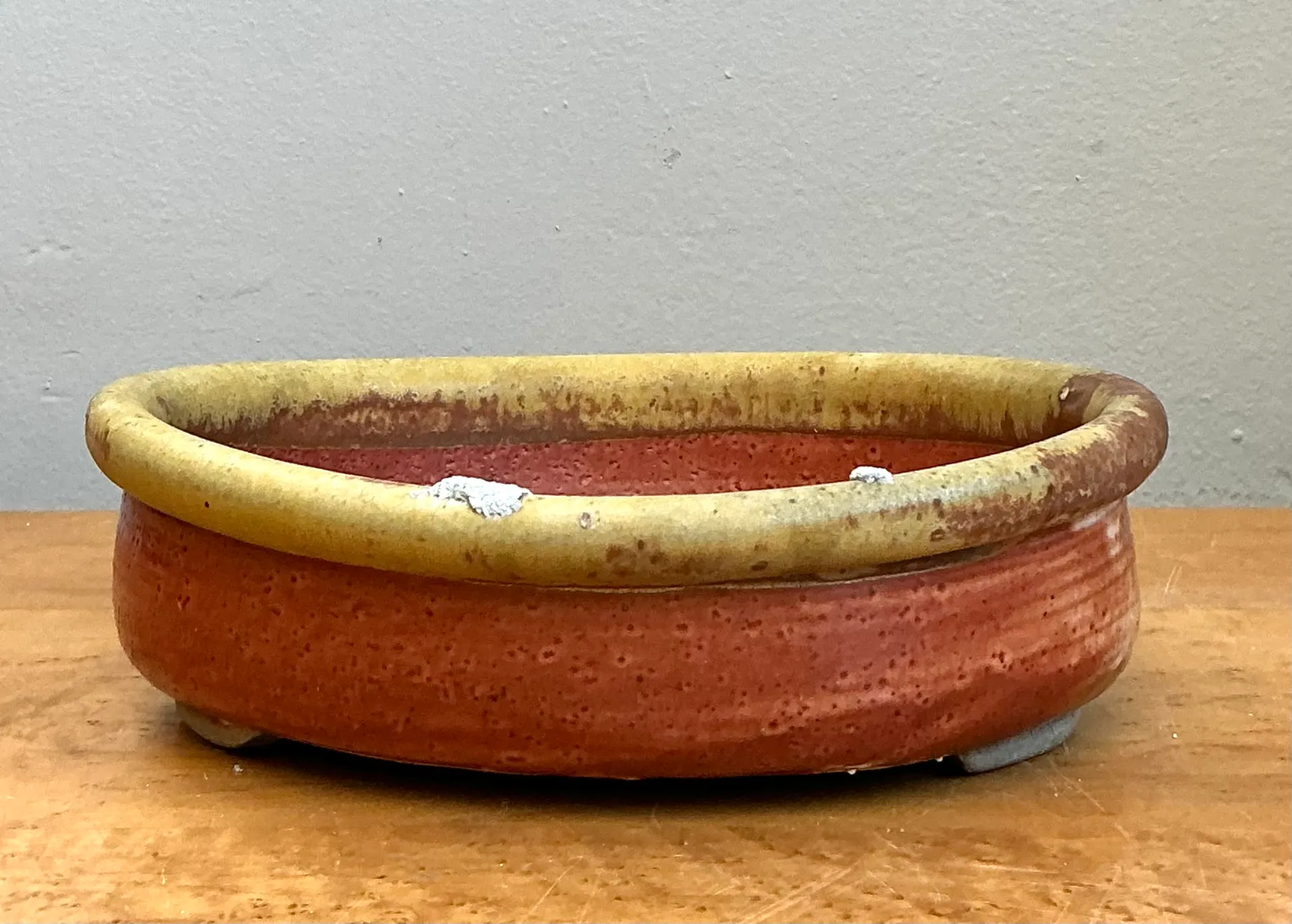 Vintage Oval Ceramic Pottery Bowl — additional photo 1