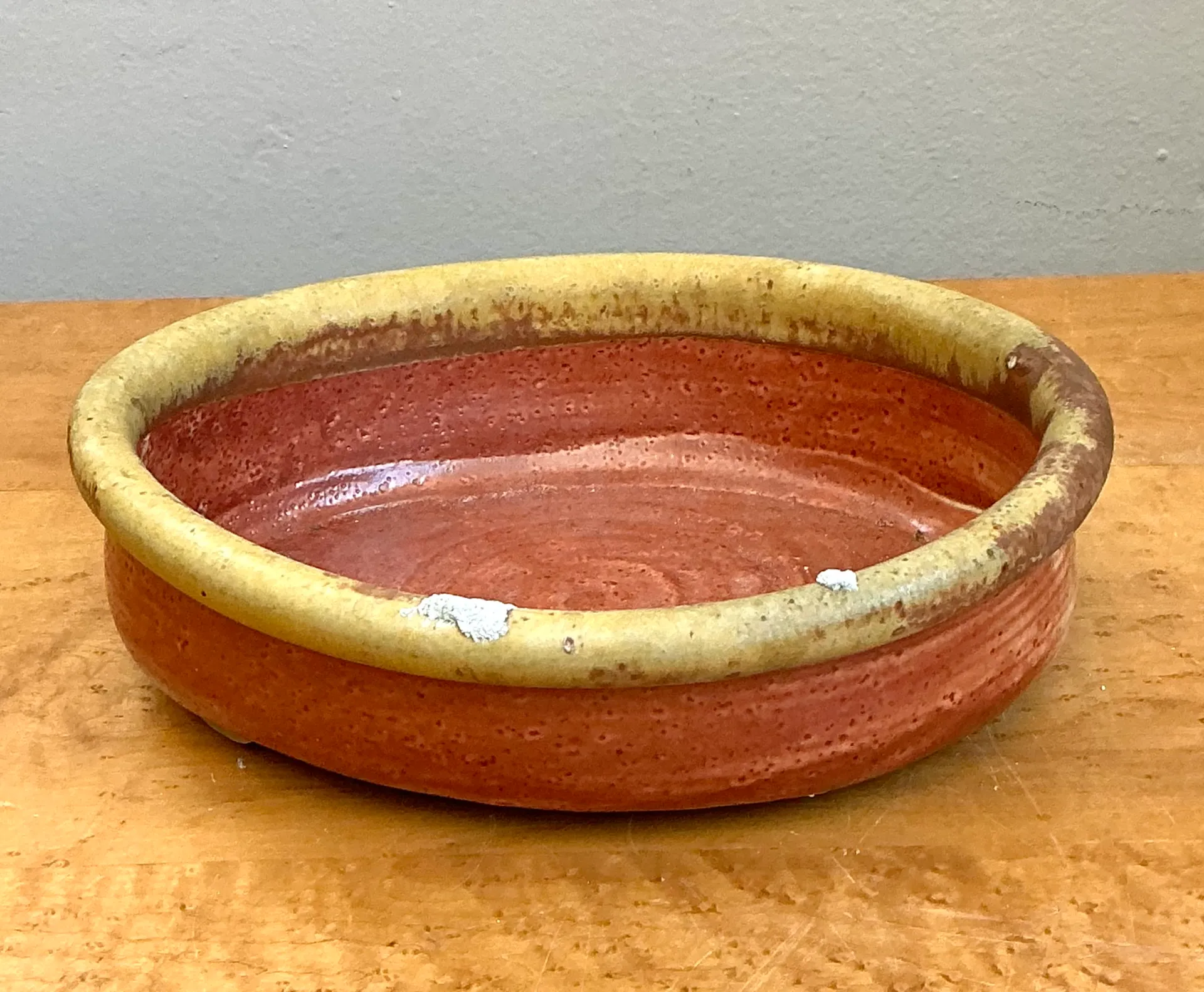 Vintage Oval Ceramic Pottery Bowl — additional photo 6
