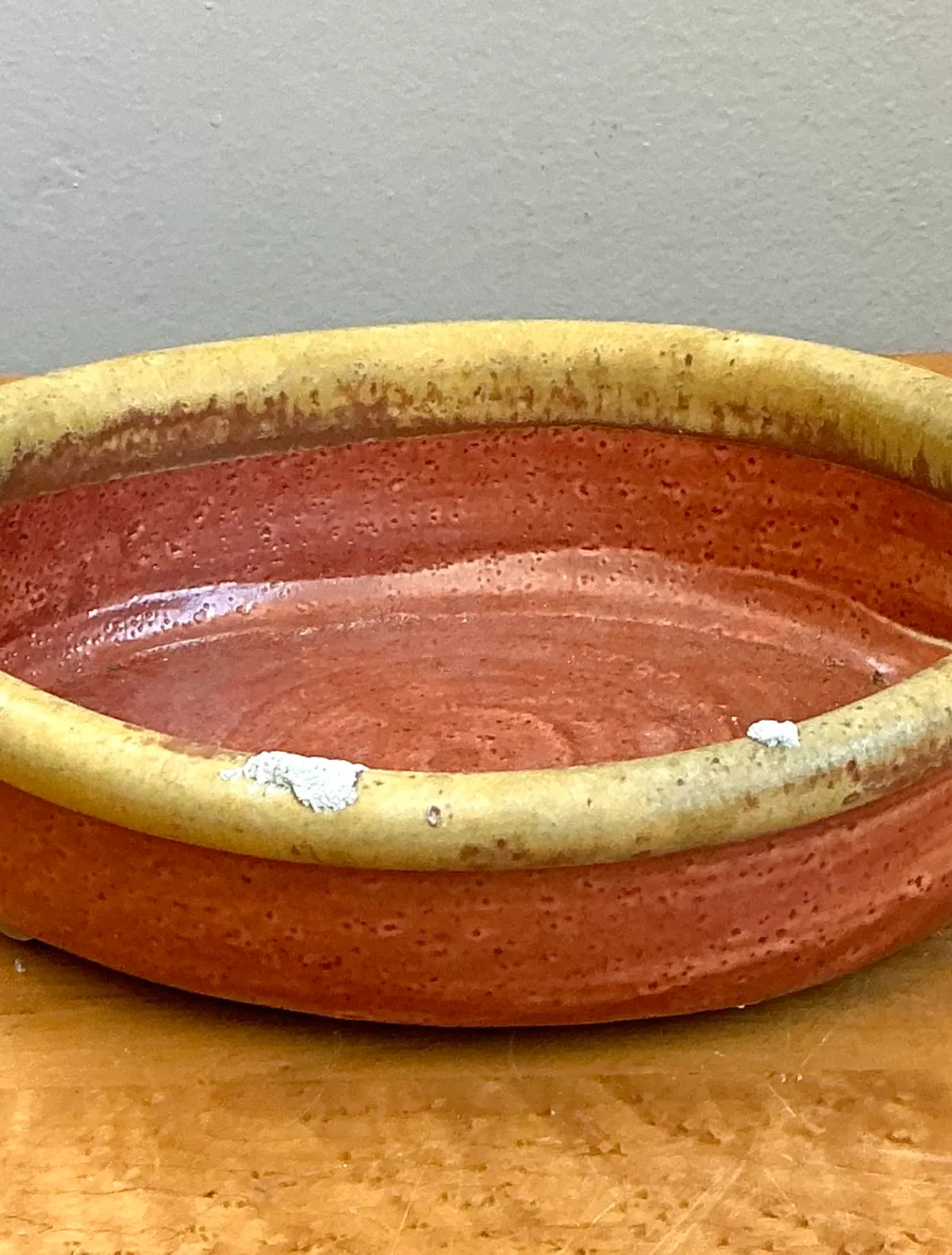 Vintage Oval Ceramic Pottery Bowl — additional photo 6