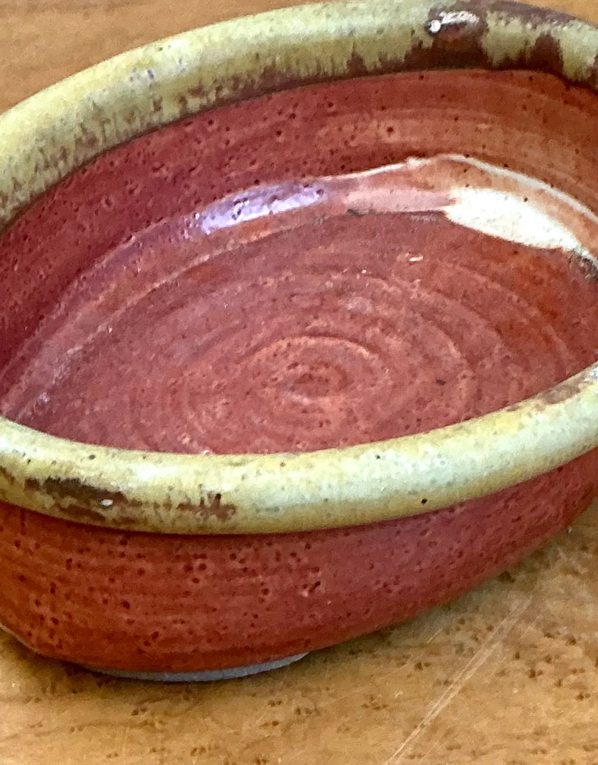 Vintage Oval Ceramic Pottery Bowl — additional photo 4