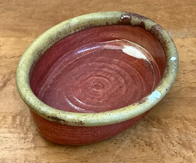 Vintage Oval Ceramic Pottery Bowl — additional photo 8