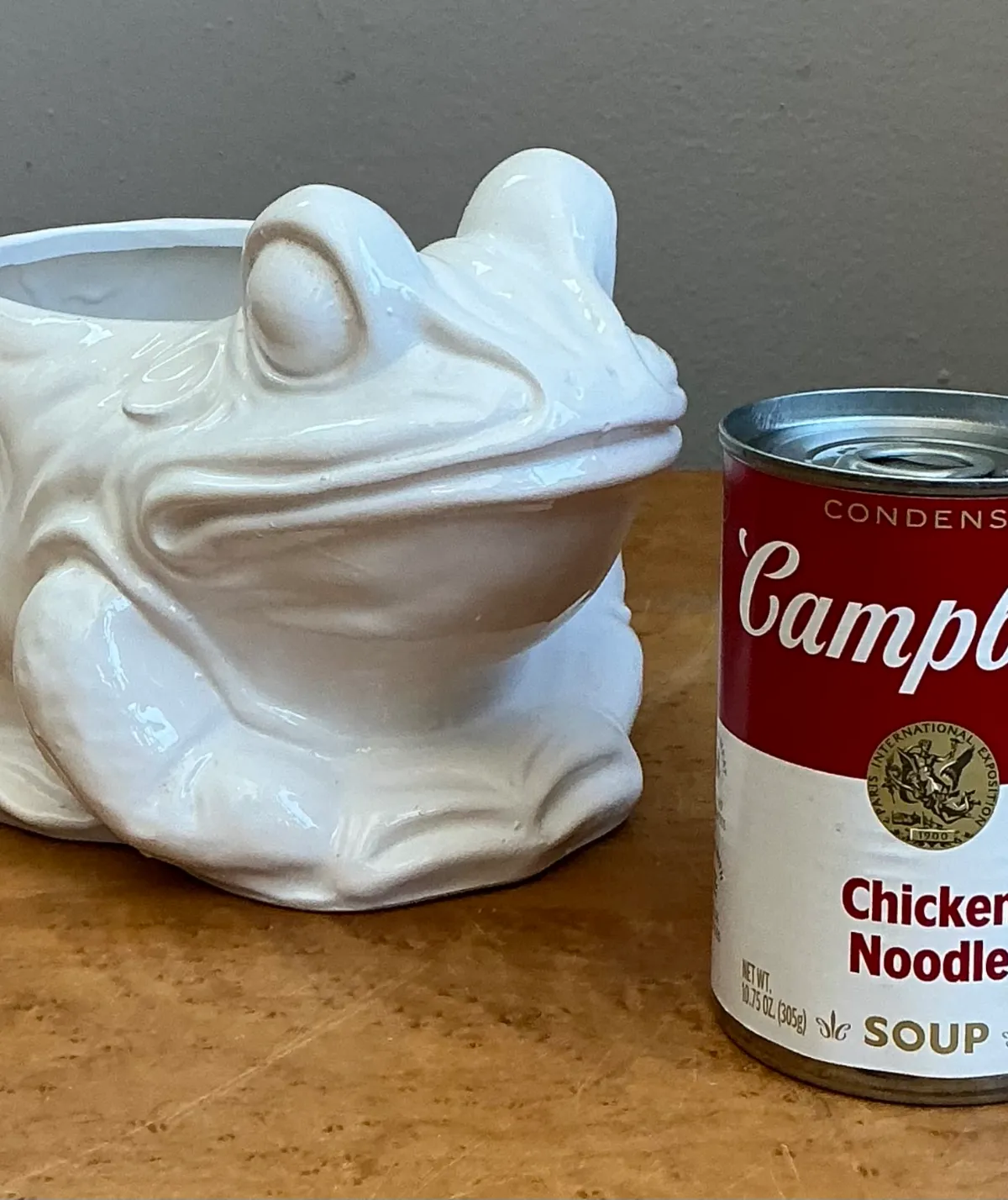 Vintage Italian White Frog Ceramic Vase — additional photo 6