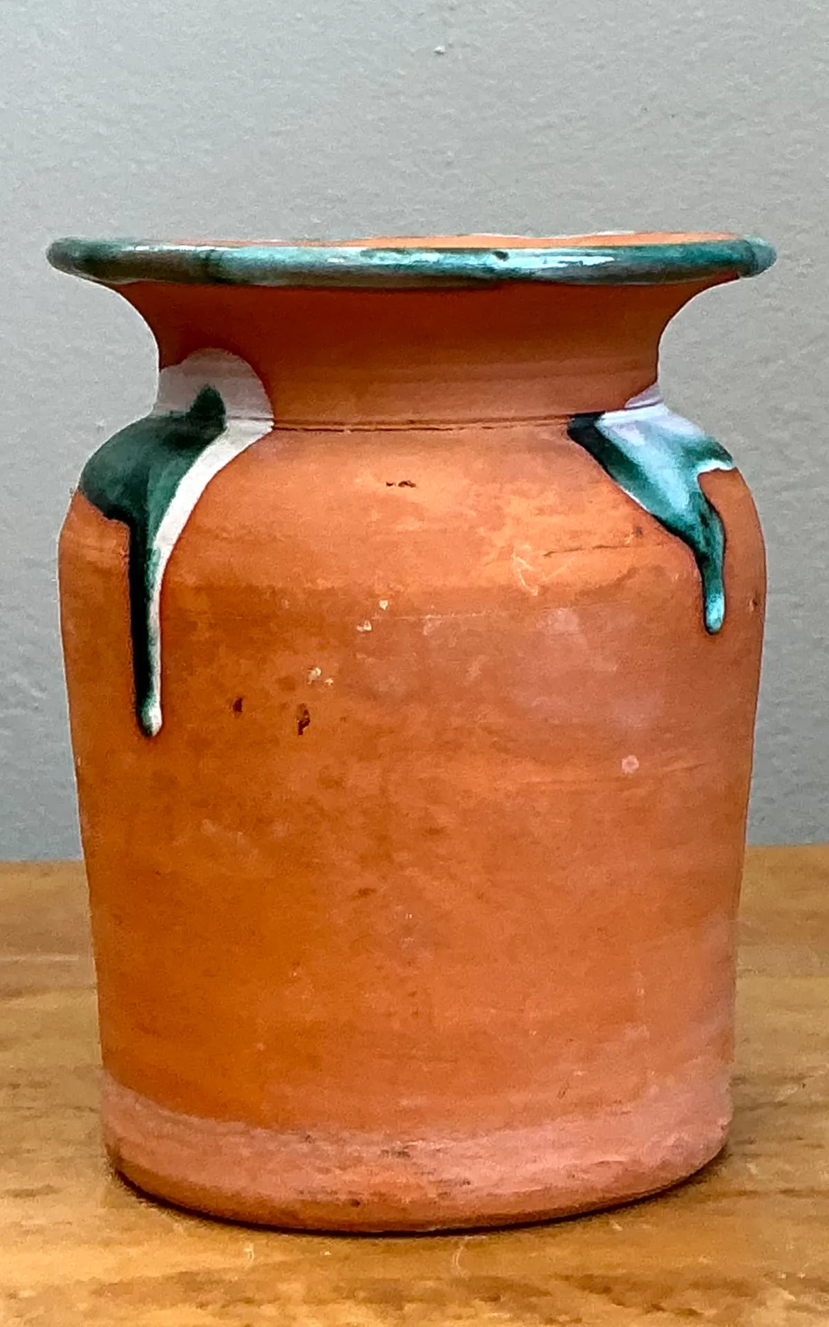 Vintage Drip Glaze Terracotta Vase — additional photo 7