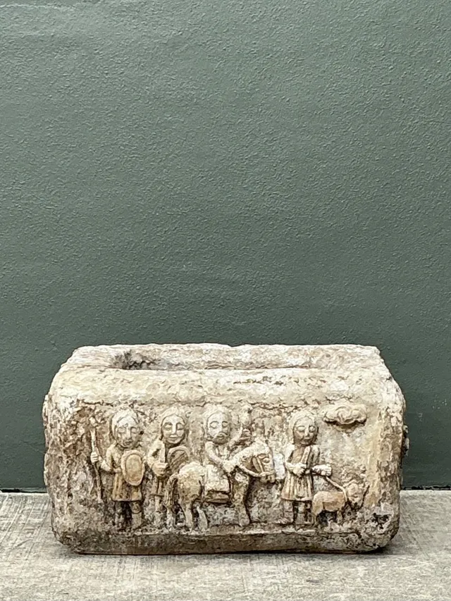 Vintage Cement Over Fiberglass Figural Planter — additional photo 3