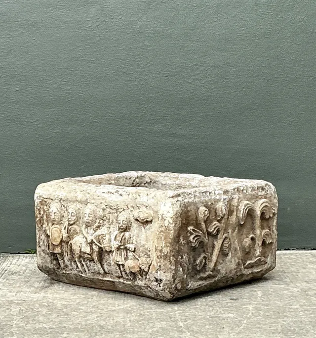 Vintage Cement Over Fiberglass Figural Planter — additional photo 8