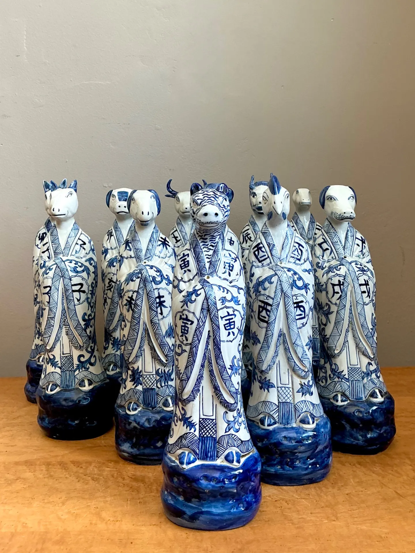 Vintage Blue and White Zodiac Animal Figurines - Set of 11 — additional photo 3