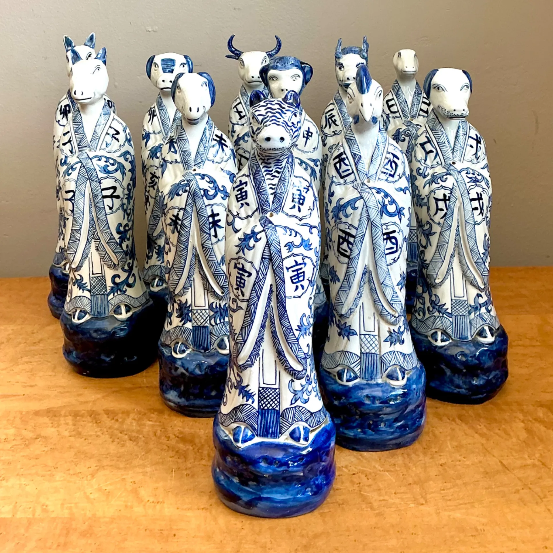Vintage Blue and White Zodiac Animal Figurines - Set of 11 — additional photo 8