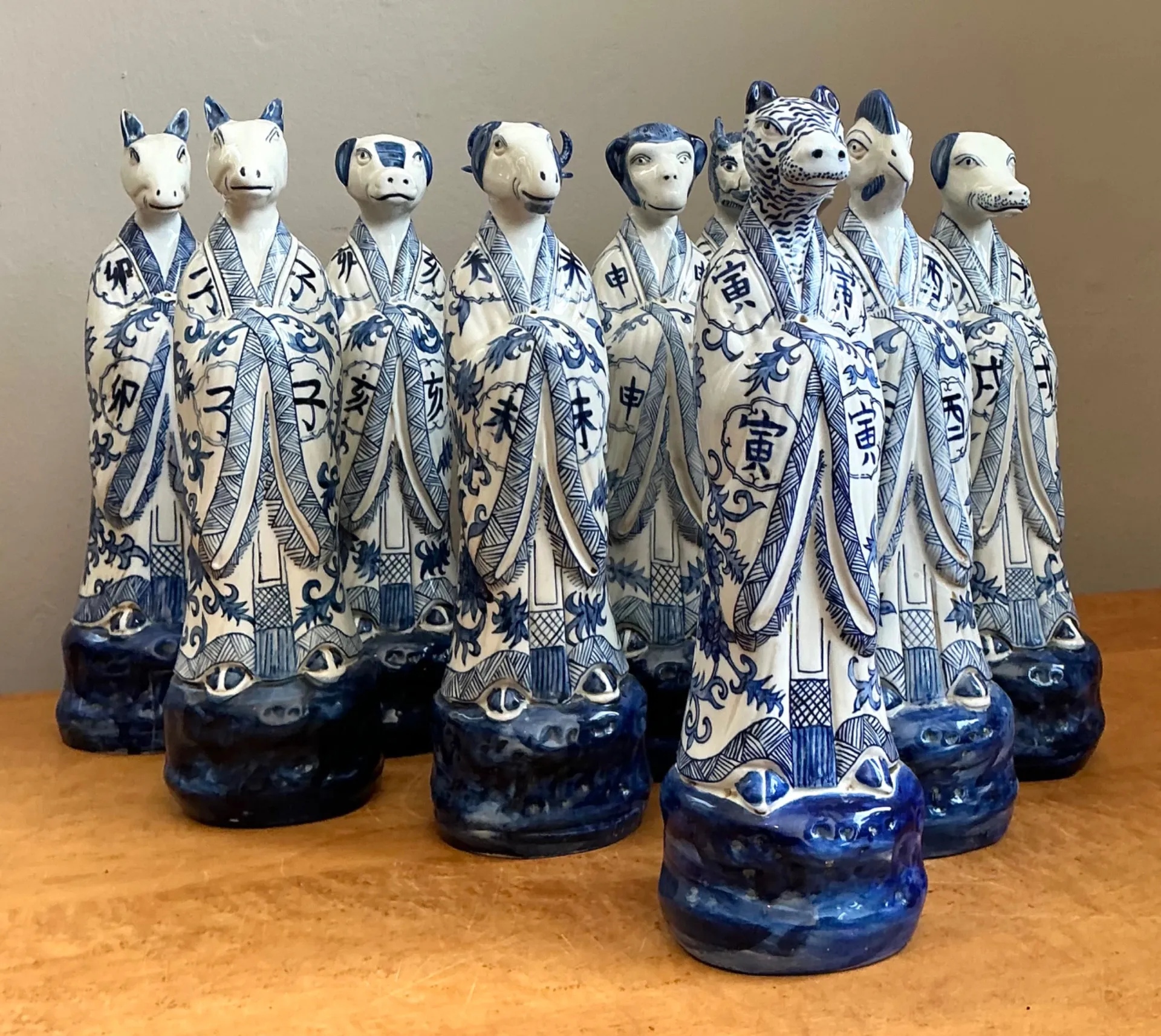 Vintage Blue and White Zodiac Animal Figurines - Set of 11 — additional photo 5