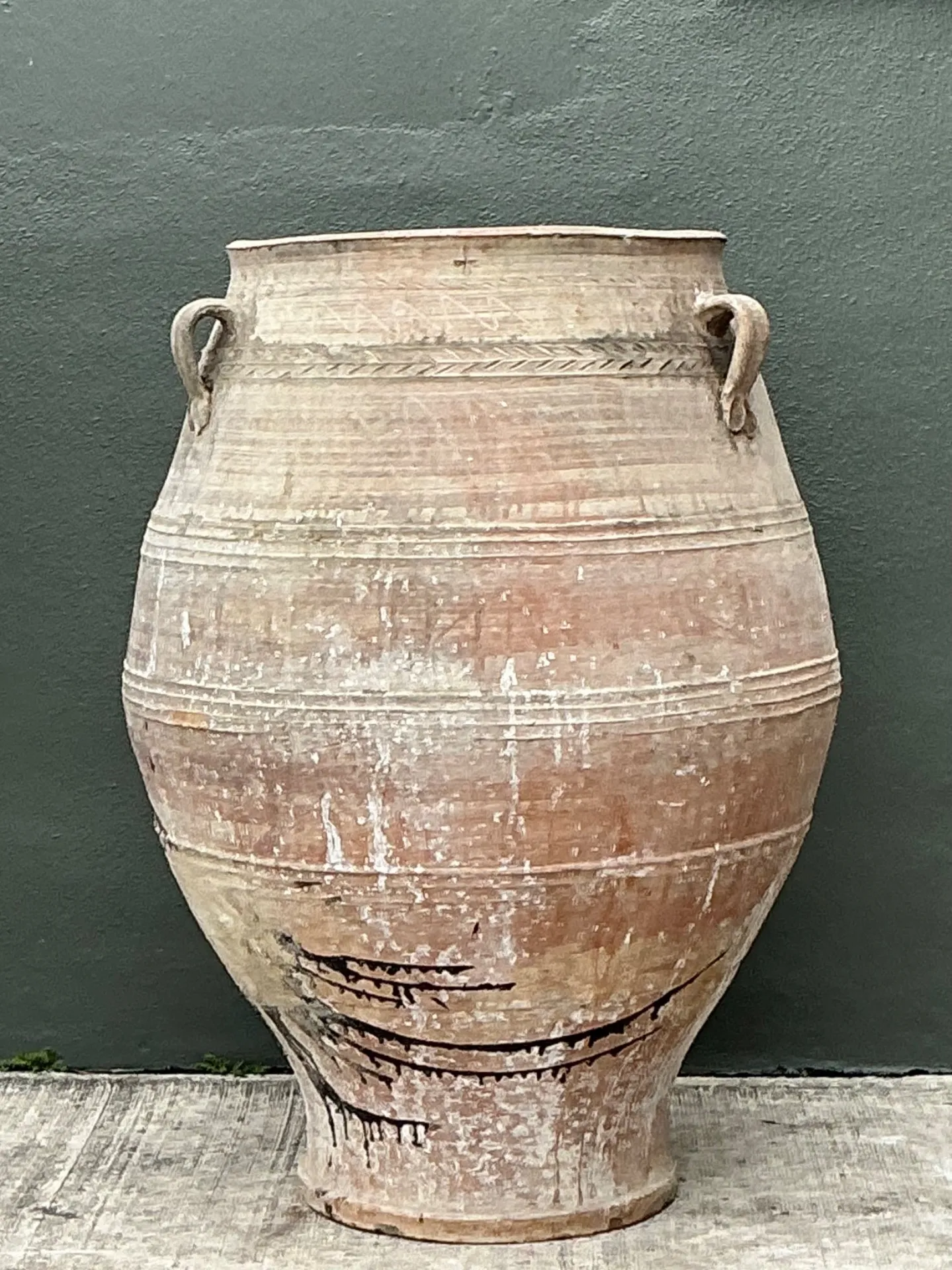 Vintage Monumental Turkish Terracotta Vessel — additional photo 1