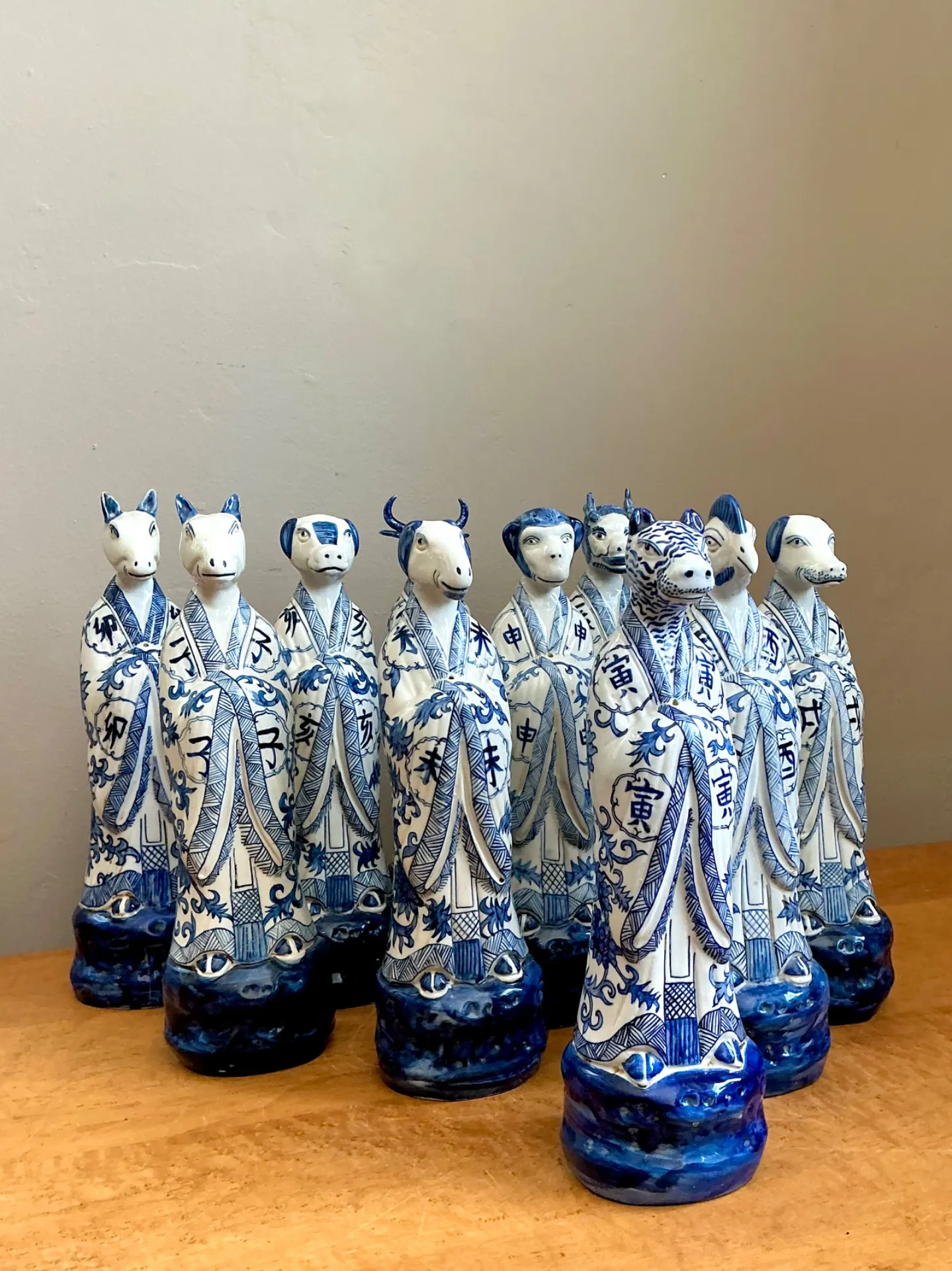 Vintage Blue and White Zodiac Animal Figurines - Set of 11 — additional photo 7